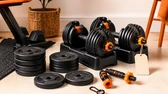 Halteres para treino em casa